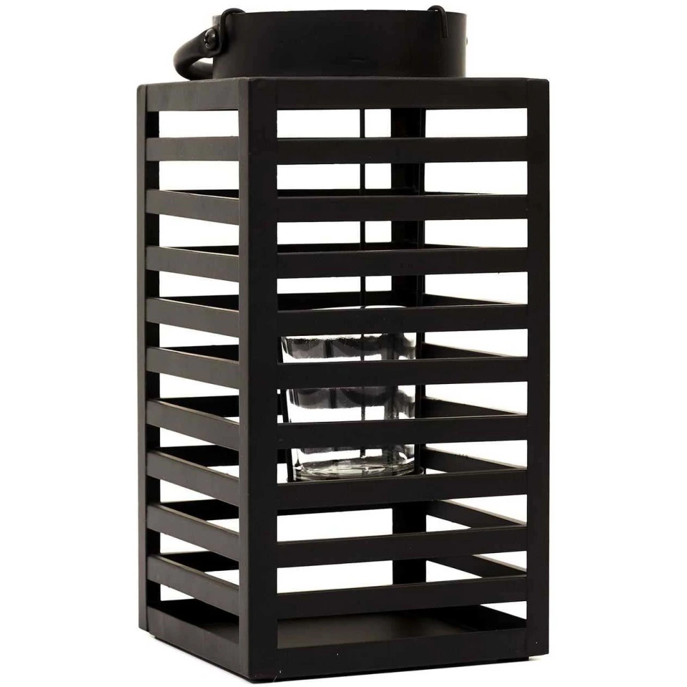 Pneu tout-terrain quad Lanterne en métal noir black forest 12 x 12 x 24.5 cm