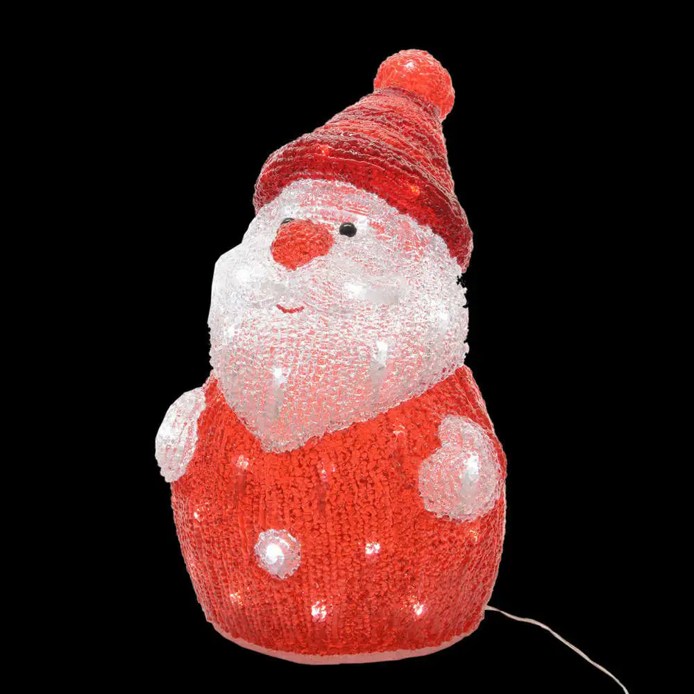 Père Noël 48LED d'extérieur, blanc glacial H. 37 cm Acrylique pour usage intensif