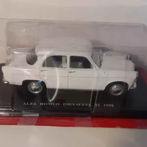 Racing Alfa Roméo Giulietta TI blanche de 1958 (échelle 1/24ème)