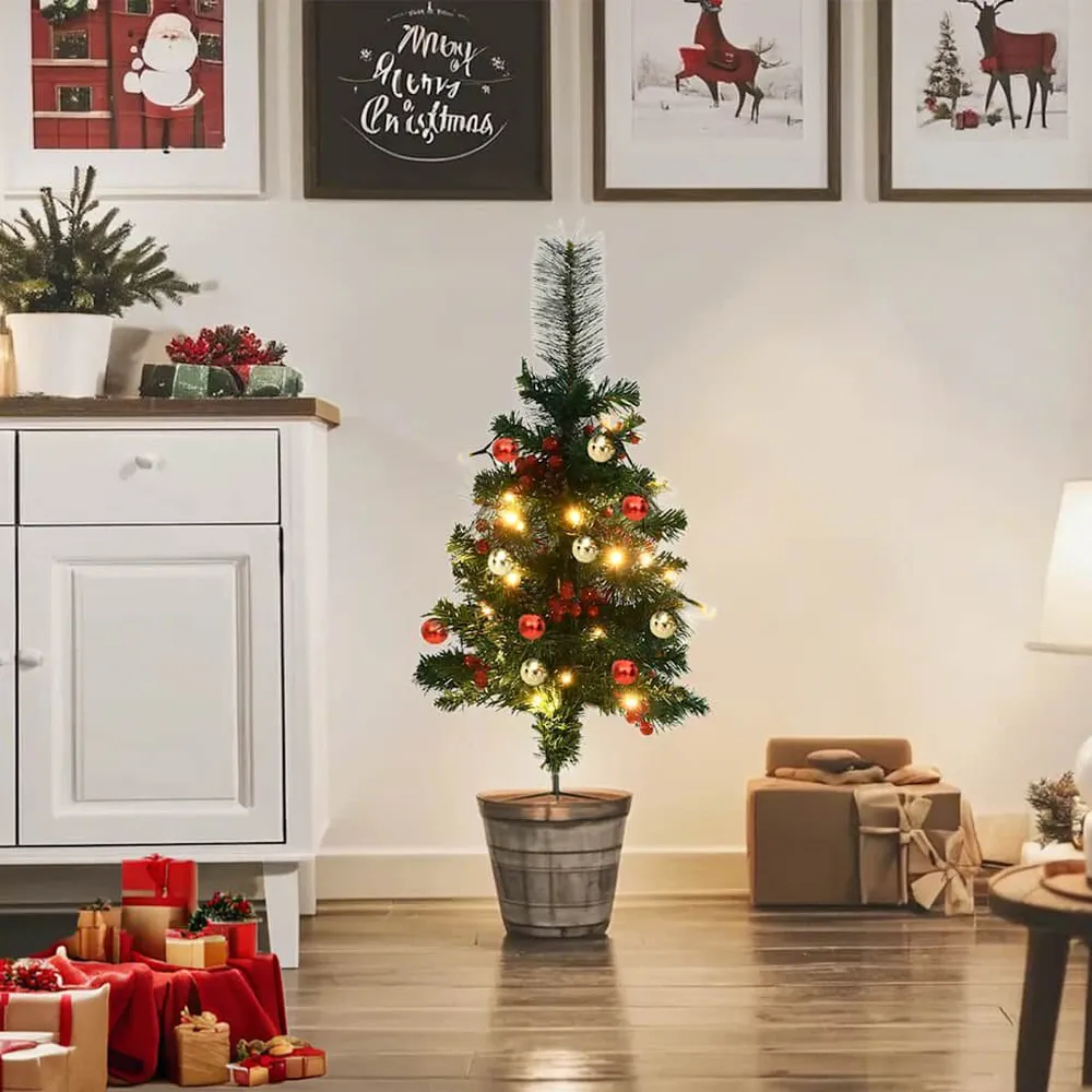 Racing Arbre de Noël artificiel pré-éévidenté d'allée 2 pcs 76 cm VINYLE
