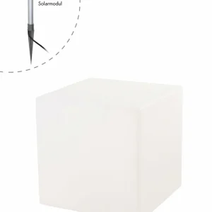 Racing Cube lumineuse blanc - 33cm - lampe extérieur solaire