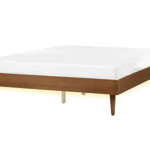 Racing EU King Size Bed LED Light Wood TOUCY