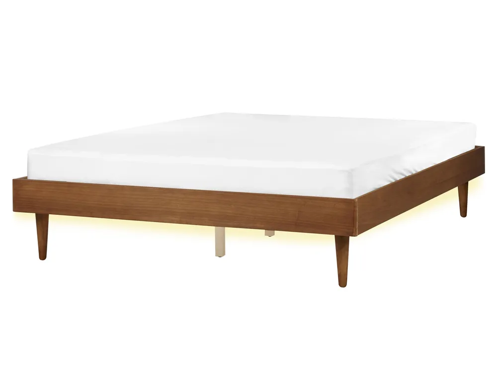 Racing EU King Size Bed LED Light Wood TOUCY