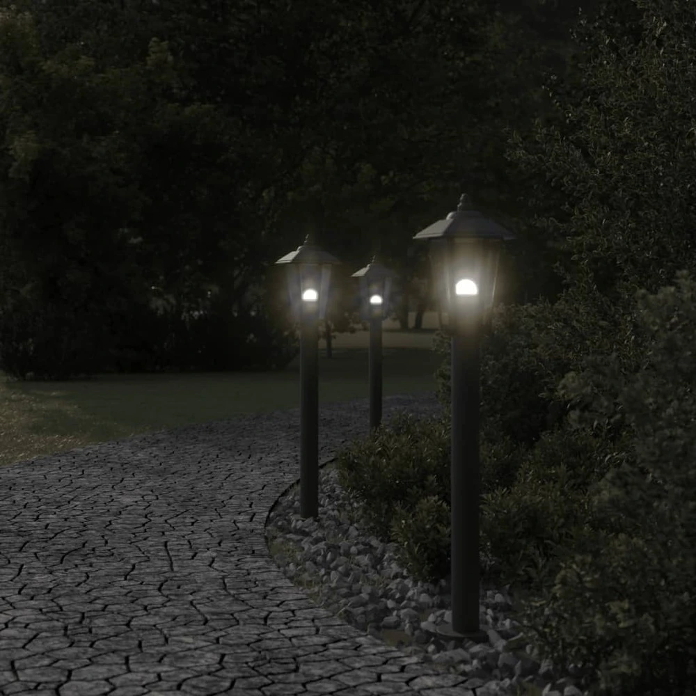 Racing Lampadaire d'extérieur noir 80 cm acier inoxydable