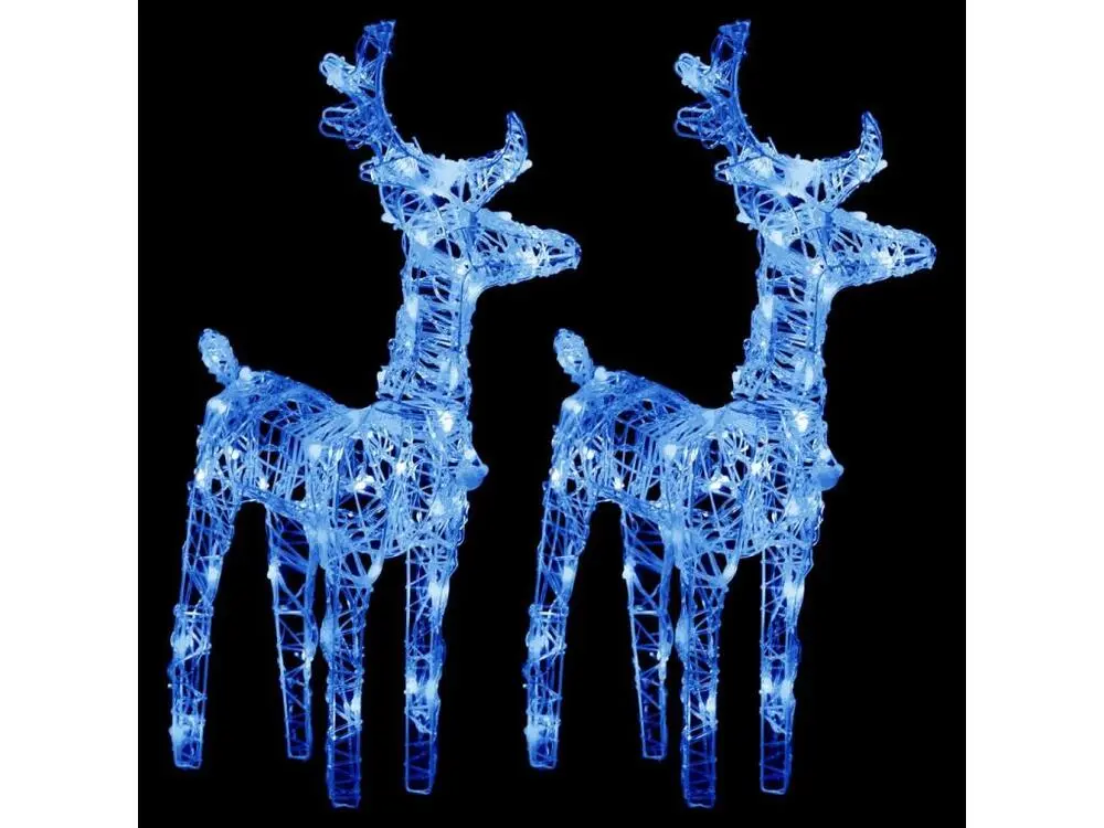 Racing Rennes de Noël 2 pcs 80 LED Bleu Acrylique