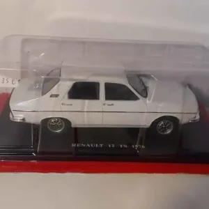Renault 12 TS blanche de 1976 (échelle 1/24ème) avec rivets de maillon