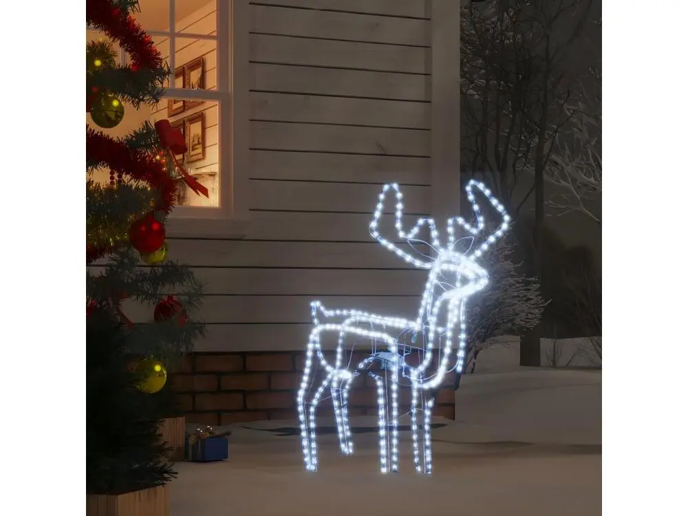 Renne de Noël avec tête mobile Blanc hivernal 76x42x87 cm avec meilleure adhérence