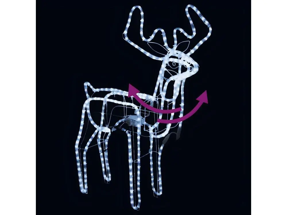 Renne de Noël avec tête mobile Blanc hivernal 76x42x87 cm avec meilleure adhérence