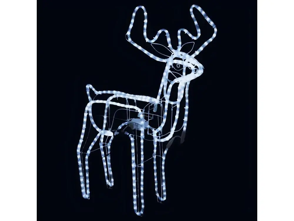 Renne de Noël avec tête mobile Blanc hivernal 76x42x87 cm avec meilleure adhérence
