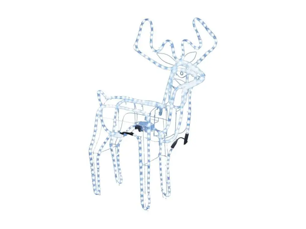Renne de Noël avec tête mobile Blanc hivernal 76x42x87 cm avec meilleure adhérence