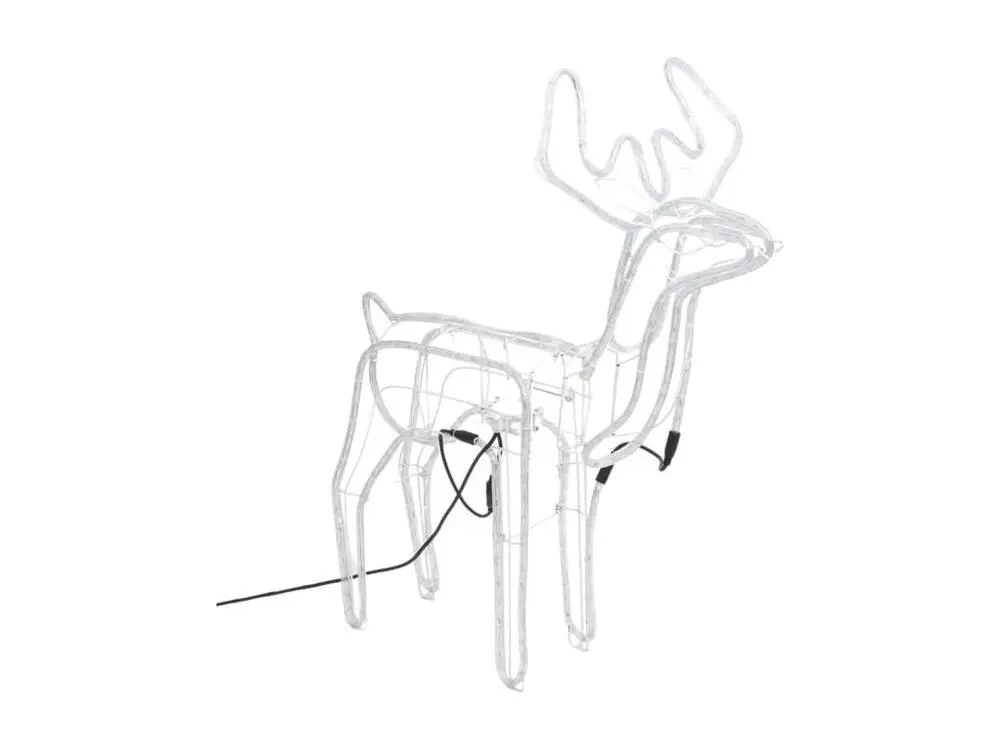 Renne de Noël avec tête mobile Blanc hivernal 76x42x87 cm avec meilleure adhérence