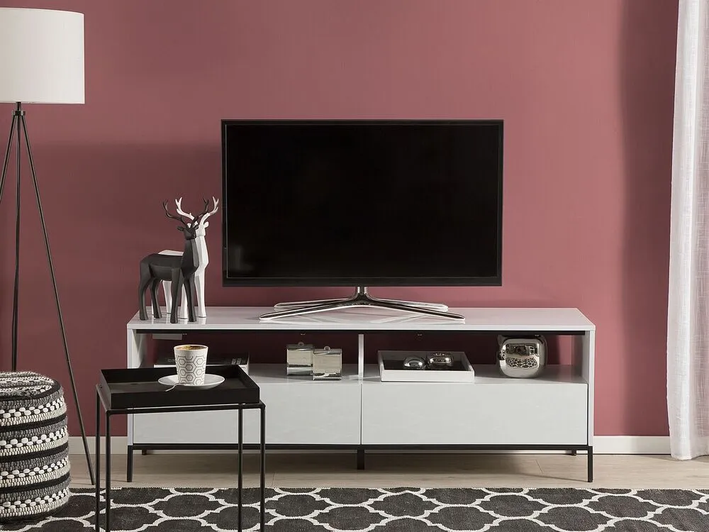Reversible Area Rug 140 x 200 cm Noir jais and White ALADANA