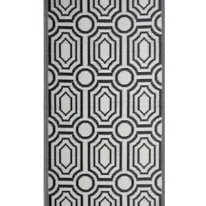 Réversible Area Rug 90 x 180 cm Black BIDAR
