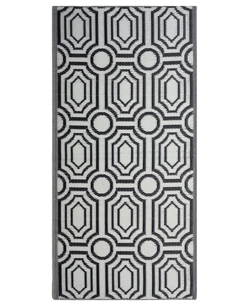 Réversible Area Rug 90 x 180 cm Black BIDAR
