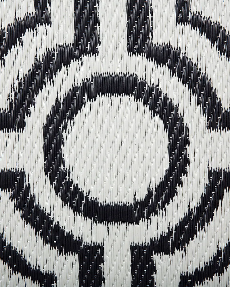 Réversible Area Rug 90 x 180 cm Black BIDAR