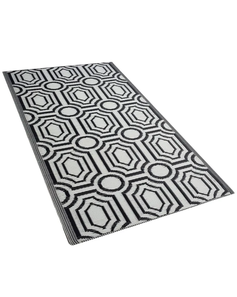 Réversible Area Rug 90 x 180 cm Black BIDAR