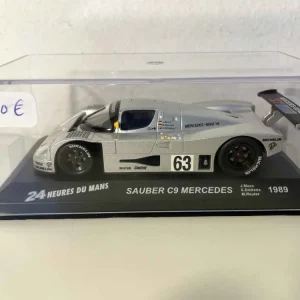 Sauber C9 Mercedes grise numéro 63 - 24 heures du Mans de 1989