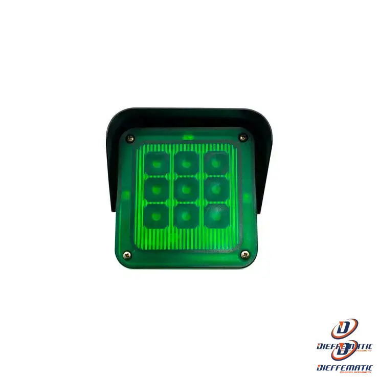 Semaforo Led Verde Vert jade 12/24V Segnalazione Blocco Varchi Porte Accessi Uscita