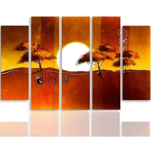 Tableau arbres au levier du soleil - 250 x 120 cm