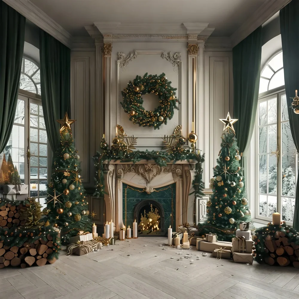 Toile de Fond Célébration Chaleureuse au Coin du Feu de Noël BRP8-37 pour remplacement usure