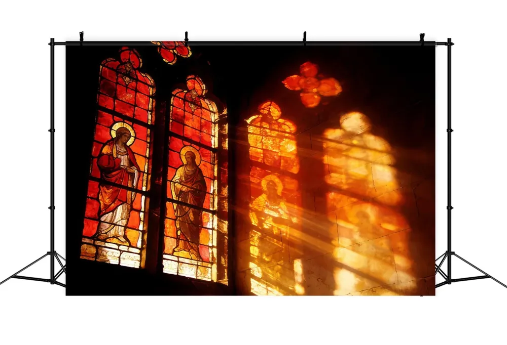 Toile de fond Pâques Coucher De Soleil À Travers Fenêtres CSH61-78 avec meilleure adhérence