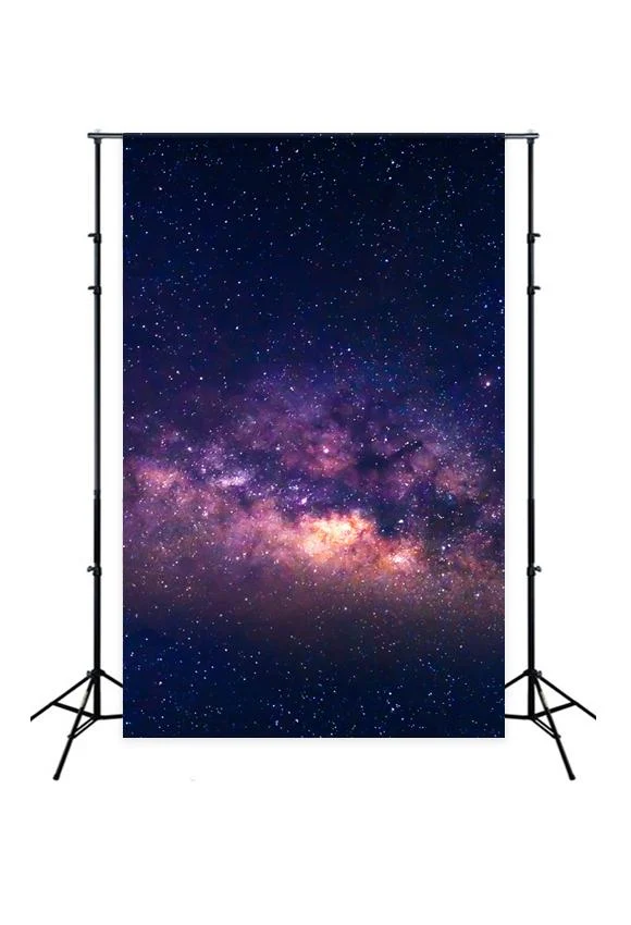 Toile de fond Univers nuit ciel étoilé pour la photographie J03788 avec rivets de maillon