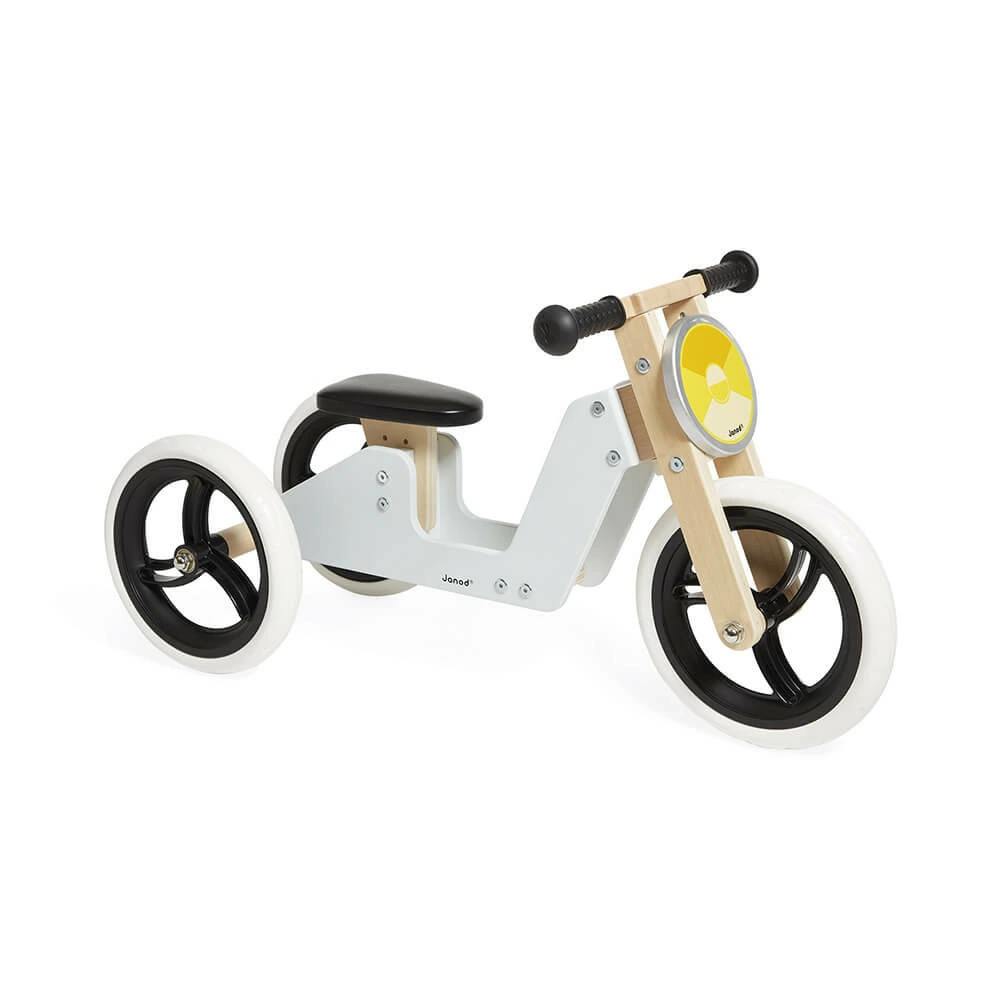 Tricycle en bois 2 en 1 en acier inoxydable