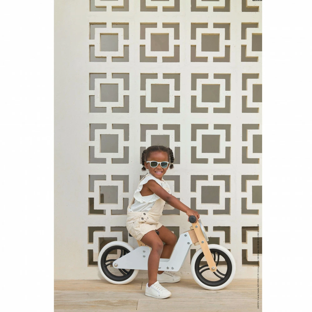 Tricycle en bois 2 en 1 en acier inoxydable