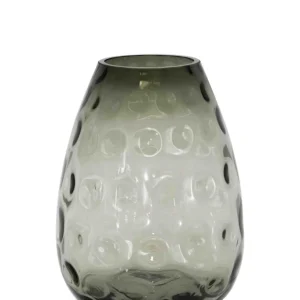 Urban Decor 27cm Rowan Smoked Dimple Vase - Diaphane