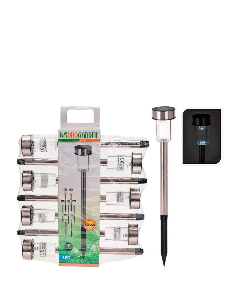 Urban Decor 7 Piece Progarden Solar Light Set - Rose Effet or - Montage Direct