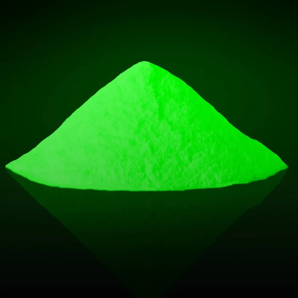 Vert olive Glow Dark Powder - solvent based mediums 10g
