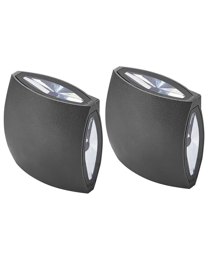Wandlamp LED set van 2 zwart RAMAPO