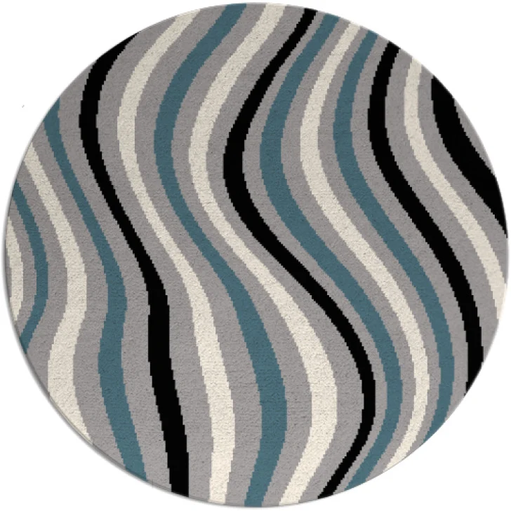 Whirly Hand Tufted Round Laine Rug avec joints neufs