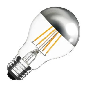 Ampoule LED 8W Filament LED E27 800 lm A60 Dimmable Acier chromé Reflect Blanc Chaud 2200K