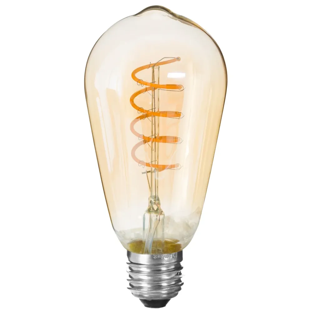 AMPOULE LED "LARME" TORSADE AMBRÉE 2W E27