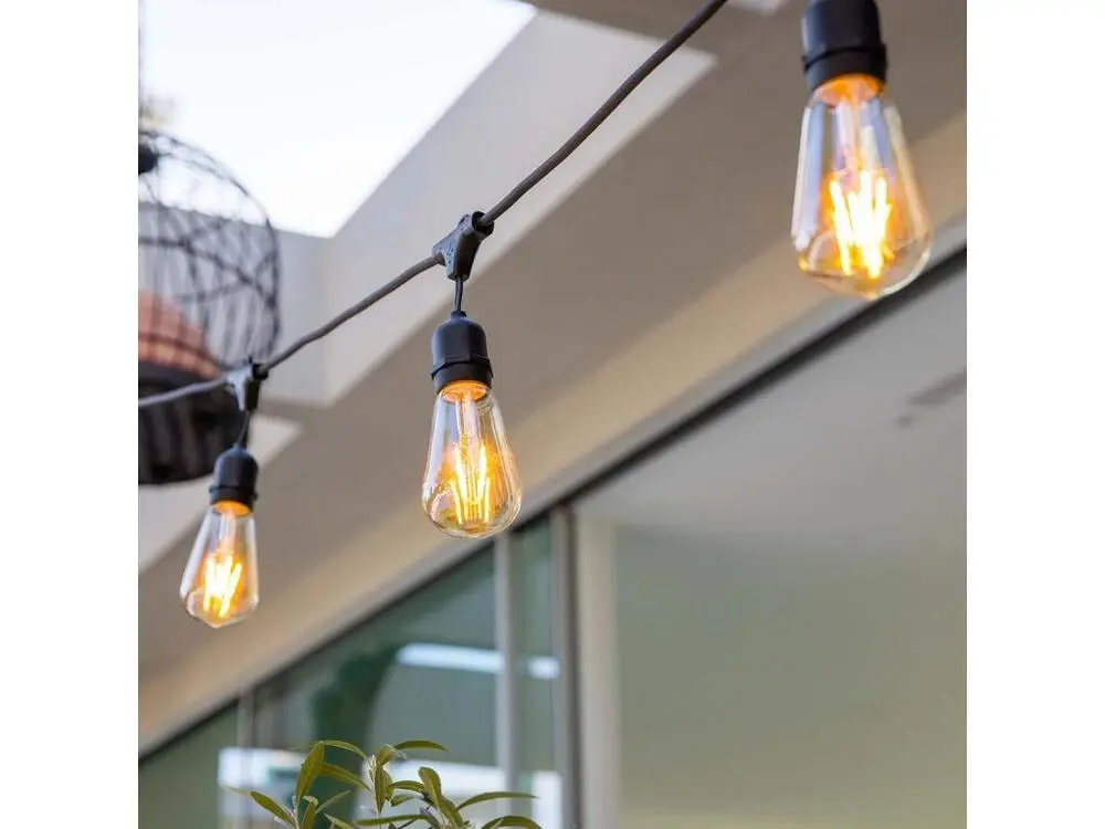 Guirlande lumineuse raccordable d'extérieur 10 ampoules à filament douille E27 LED blanc brûlant MAFY LIGHT CONNECTABLE 6m