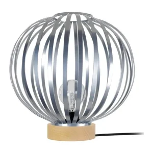 LAM.DAVOS - Lampe poser globe métal naturel et aluminium
