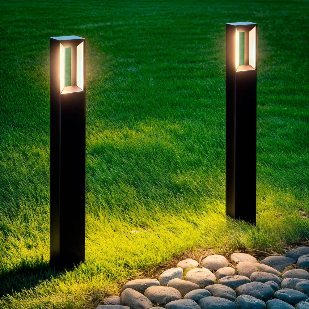 Lampe extérieure LED 80cm Aluminium Trimel avec 2 ampoules de 6W