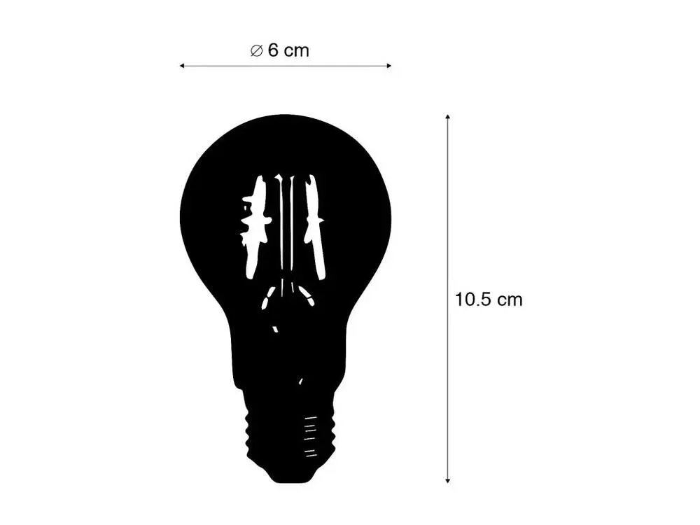 Lampe LED E27 filament A60 capteur clair-foncé 4W 470 lm 2700K