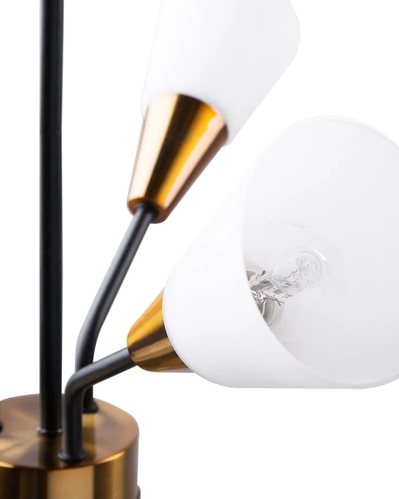 Lampe suspension blanche et dorée 6 ampoules AROYO VI