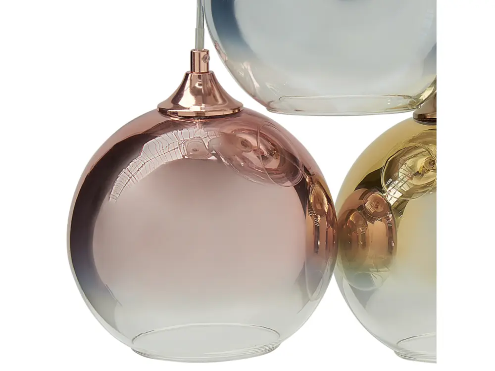 Lustre à 6 ampoules en verre multicolore TOOMA