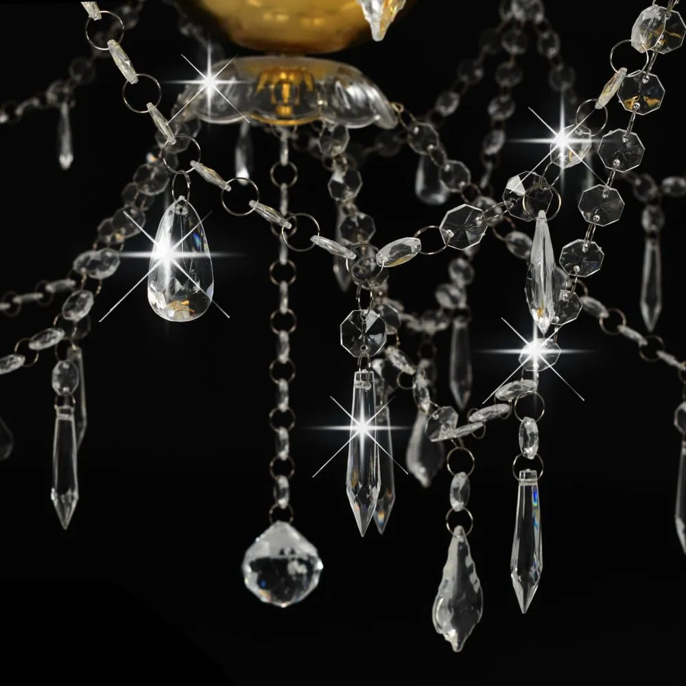 Lustre 2 couches Doré 15 ampoules E14