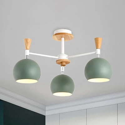 Lustre suspendu récent et Chic avec dôme, luminaire suspendu en métal à 3 ampoules pour salle à manger