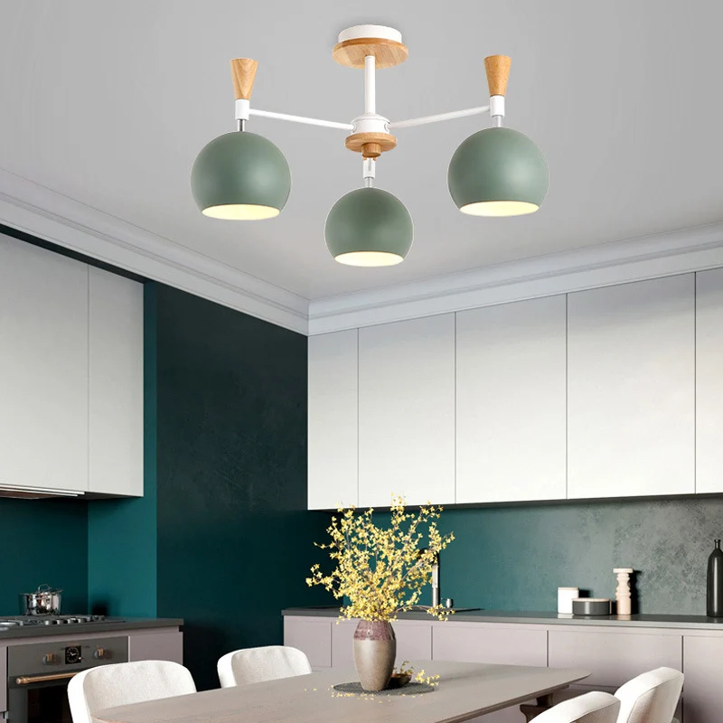 Lustre suspendu récent et Chic avec dôme, luminaire suspendu en métal à 3 ampoules pour salle à manger