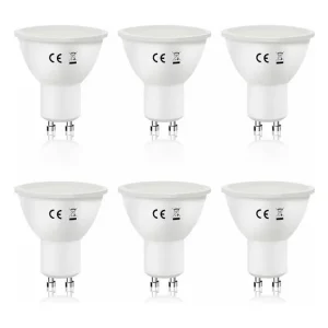 NETTLIFE Lot de 6 ampoules LED GU10 blanc glacial lampe 6 W 5000 K remplace les ampoules 60W angle de faisceau 110° économ...