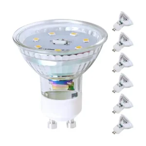 NETTLIFE Lot de 6 ampoules LED GU10 Blanc neutre 5 W, remplace une ampoule 50 W 4000 K économie d'énergie angle de faiscea...