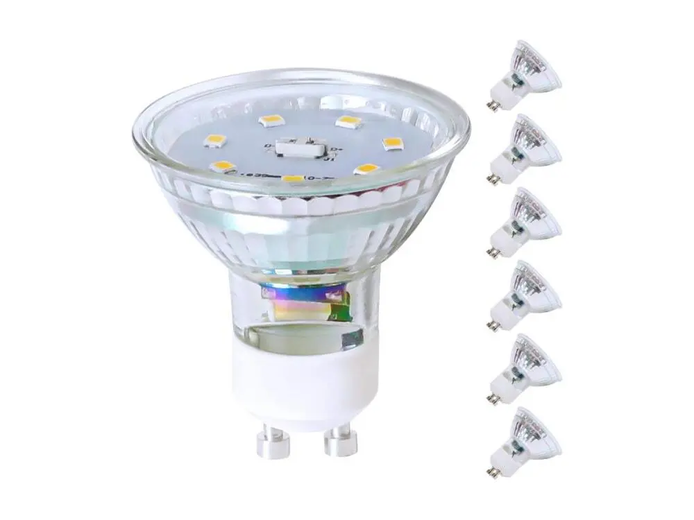 NETTLIFE Lot de 6 ampoules LED GU10 Blanc neutre 5 W, remplace une ampoule 50 W 4000 K économie d'énergie angle de faiscea...