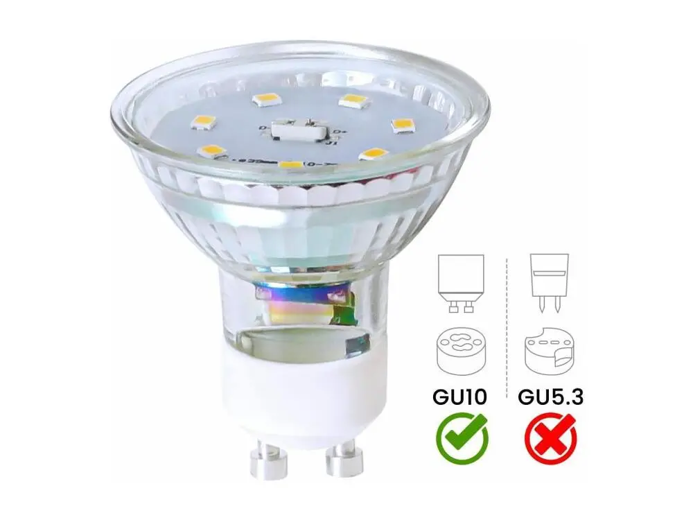 NETTLIFE Lot de 6 ampoules LED GU10 Blanc neutre 5 W, remplace une ampoule 50 W 4000 K économie d'énergie angle de faiscea...