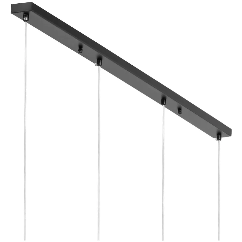 Plafonnier 4 ampoules verre fumé verre fer noir gris ténébreux 14_0009527
