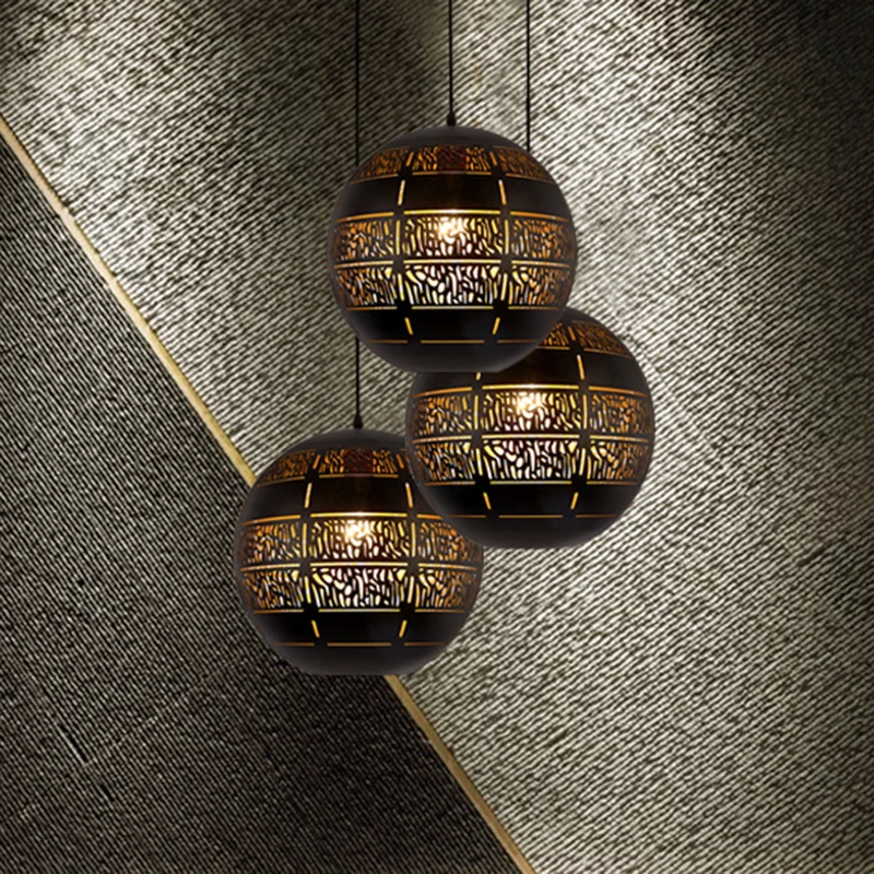 Sphere Down Lighting Lampe à suspension décorative en métal à 1 ampoule, bronzé, 10"/12" de large